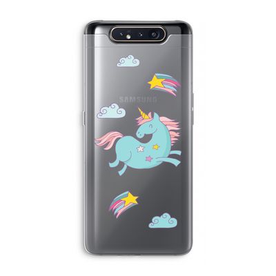 Vliegende eenhoorn: Samsung Galaxy A80 Transparant Hoesje