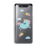 Vliegende eenhoorn: Samsung Galaxy A80 Transparant Hoesje