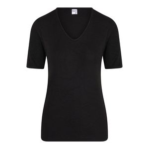 Beeren dames thermo onderblouse korte mouw zwart-XXL