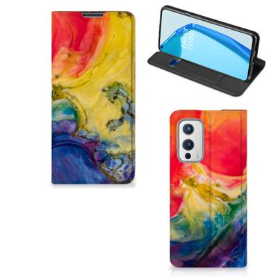 Bookcase OnePlus 9 Watercolor Dark Bookcase OnePlus 9 Watercolor Dark