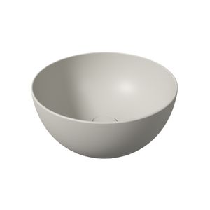 Ronde Waskom Opbouw Salenzi Unica Round 40x20 cm Mat Grijs (inclusief bijpassende afvoerplug)