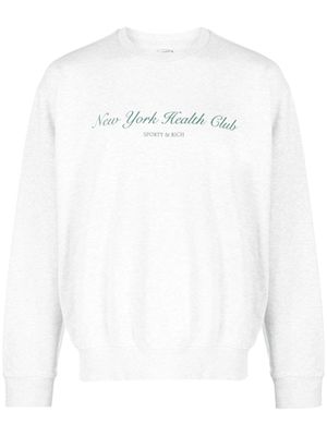 Sporty & Rich sweat à logo imprimé - Gris