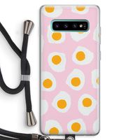 Dancing eggs: Samsung Galaxy S10 Plus Transparant Hoesje met koord