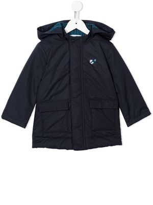 familiar manteau à capuche - Bleu