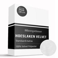 Hoeslaken - Velvet - 90x200 cm - Keuze Uit Meerdere Kleuren - Sleeptime - Dekbed-Discounter.nl