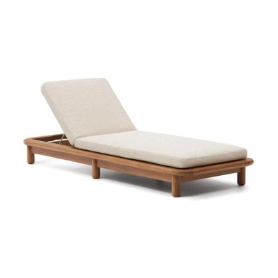 Kave Home Turqueta ligstoel teakhout Beige