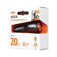 AXA Voorlicht compactline 20 lux led oplaadbaar zwart