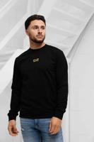 EA7 Emporio Armani 8NPM30 Sweater Heren Zwart/Goud - Maat M - Kleur: Zwart | Soccerfanshop