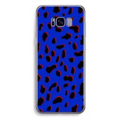 Blue Leopard: Samsung Galaxy S8 Plus Transparant Hoesje
