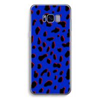 Blue Leopard: Samsung Galaxy S8 Plus Transparant Hoesje