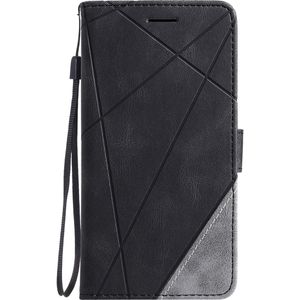 Xiaomi Redmi Note 10 5G hoesje - Bookcase - Pasjeshouder - Portemonnee - Patroon - Kunstleer - Zwart