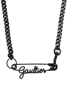 Jean Paul Gaultier collier à pendentif épingle - Noir