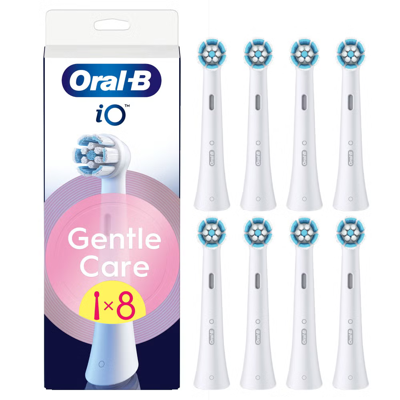 Oral-B iO Gentle Care opzetborstels - Wit - 8 stuks Oral-B iO Gentle Care opzetborstels - Wit - 8 stuks