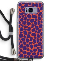 Purple Giraffe: Samsung Galaxy S8 Plus Transparant Hoesje met koord