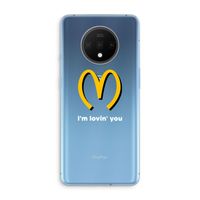 I'm lovin' you: OnePlus 7T Transparant Hoesje