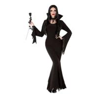 Kostuums voor Volwassenen Zwart Vampiress Spook Sexy (1 Onderdelen) Maat XS/S