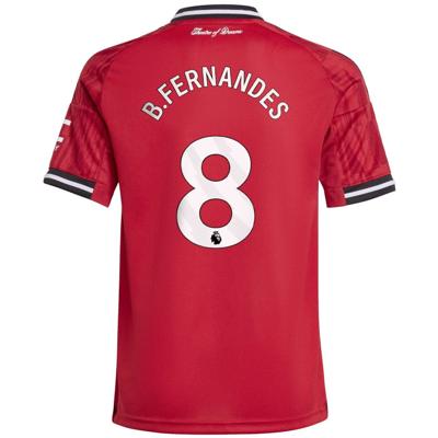 adidas Manchester United B.Fernandez 8 Thuisshirt 2025-2026 Kids