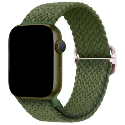 Apple Watch Bandje Weavy - Nylon - Groen Cactus - 44, 45, 46 & 49mm Apple Watch Bandje Weavy - Nylon - Groen Cactus - 44, 45, 46 & 49mm