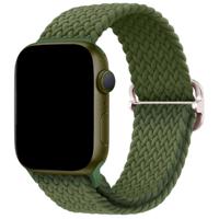 Apple Watch Bandje Weavy - Nylon - Groen Cactus - 44, 45, 46 & 49mm