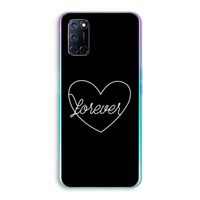 Forever heart black: Oppo A72 Transparant Hoesje