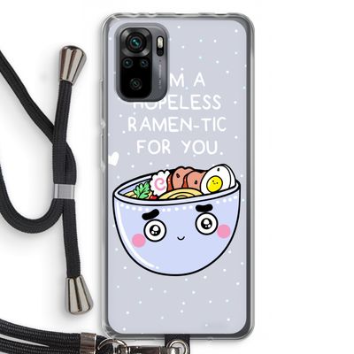 I'm A Hopeless Ramen-Tic For You: Xiaomi Redmi Note 10 Pro Transparant Hoesje met koord