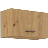 Hoge afzuigkapkast - MODENA - 60 cm - Artisan eiken en mat zwart - CUISINIER