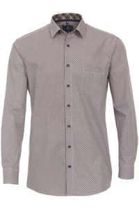 Redmond Casual Regular Fit Overhemd blauw/bruin/wit, Motief