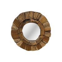 Ronde Spiegel-40X40X4-Naturel-Teak