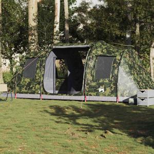 VidaXL Tunneltent 4-persoons waterdicht camouflage