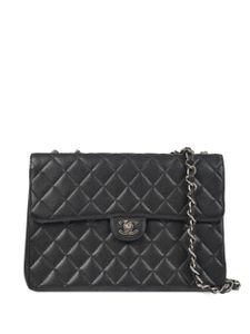 CHANEL Pre-Owned sac porté épaule Jumbo Classic Flap (2002) - Noir