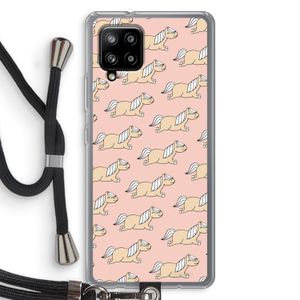 Ponys: Samsung Galaxy A42 5G Transparant Hoesje met koord