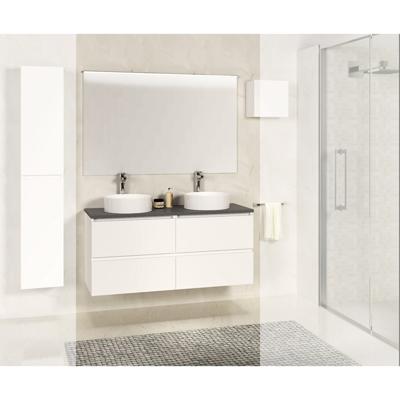 Xellanz Bologna Badmeubel - 120cm - Mat Wit - Grijs Blad