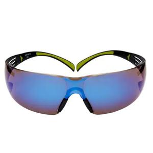 3M SecureFit 400 SF408AS Veiligheidsbril Spiegelend Zwart, Groen