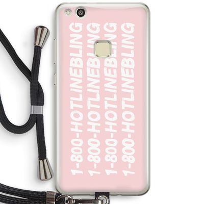 Hotline bling pink: Huawei Ascend P10 Lite Transparant Hoesje met koord
