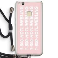 Hotline bling pink: Huawei Ascend P10 Lite Transparant Hoesje met koord