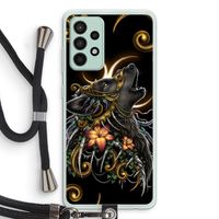Huilende Wolf: Samsung Galaxy A52s 5G Transparant Hoesje met koord Huilende Wolf: Samsung Galaxy A52s 5G Transparant Hoesje met koord