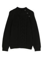Bonpoint pull en cachemire à col montant boutonné - Noir