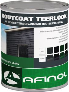 Afinol Houtcoat Teerlook Mat Antraciet 750 ml