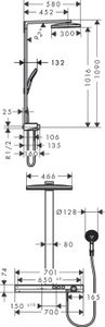 Hansgrohe Rainmaker Select 460 2jet Showerpipe Es Wit-chroom