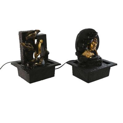 Tuinfontein Home ESPRIT Hars Boeddha Orientaals 21 x 19 x 27 cm (2 Stuks)