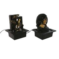 Tuinfontein Home ESPRIT Hars Boeddha Orientaals 21 x 19 x 27 cm (2 Stuks)