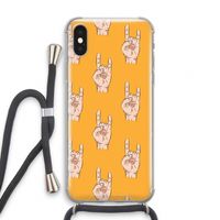 Rock: iPhone XS Transparant Hoesje met koord
