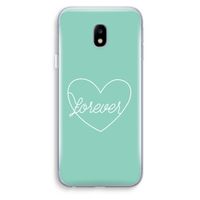 Forever heart pastel: Samsung Galaxy J3 (2017) Transparant Hoesje