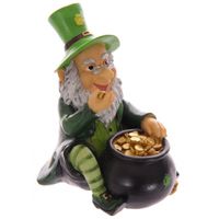 Spaarpot saint Patrick kabouter met pot goud   -