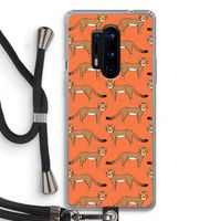 Cheetah: OnePlus 8 Pro Transparant Hoesje met koord