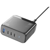 Cellularline ACHUSBGAN4PD150WK USB-oplader 150 W 1x USB-A, 3x USB-C USB PD Zwart Snellader Cellularline ACHUSBGAN4PD150WK USB-oplader 150 W 1x USB-A, 3x USB-C USB PD Zwart Snellader