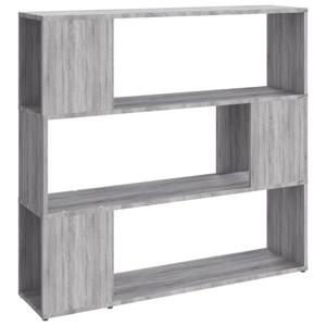 The Living Store Boekenkast/kamerscherm 100x24x94 cm grijs sonoma eikenkleurig - Kast