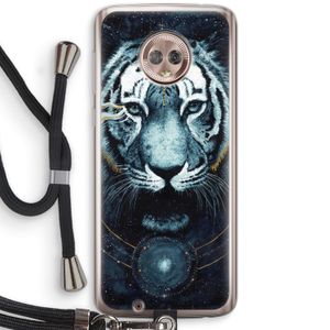 Darkness Tiger: Motorola Moto G6 Transparant Hoesje met koord