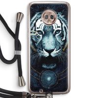 Darkness Tiger: Motorola Moto G6 Transparant Hoesje met koord