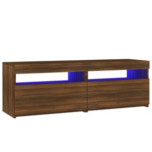 vidaXL Tv-meubel met LED-verlichting 120x35x40 cm bruineikenkleurig